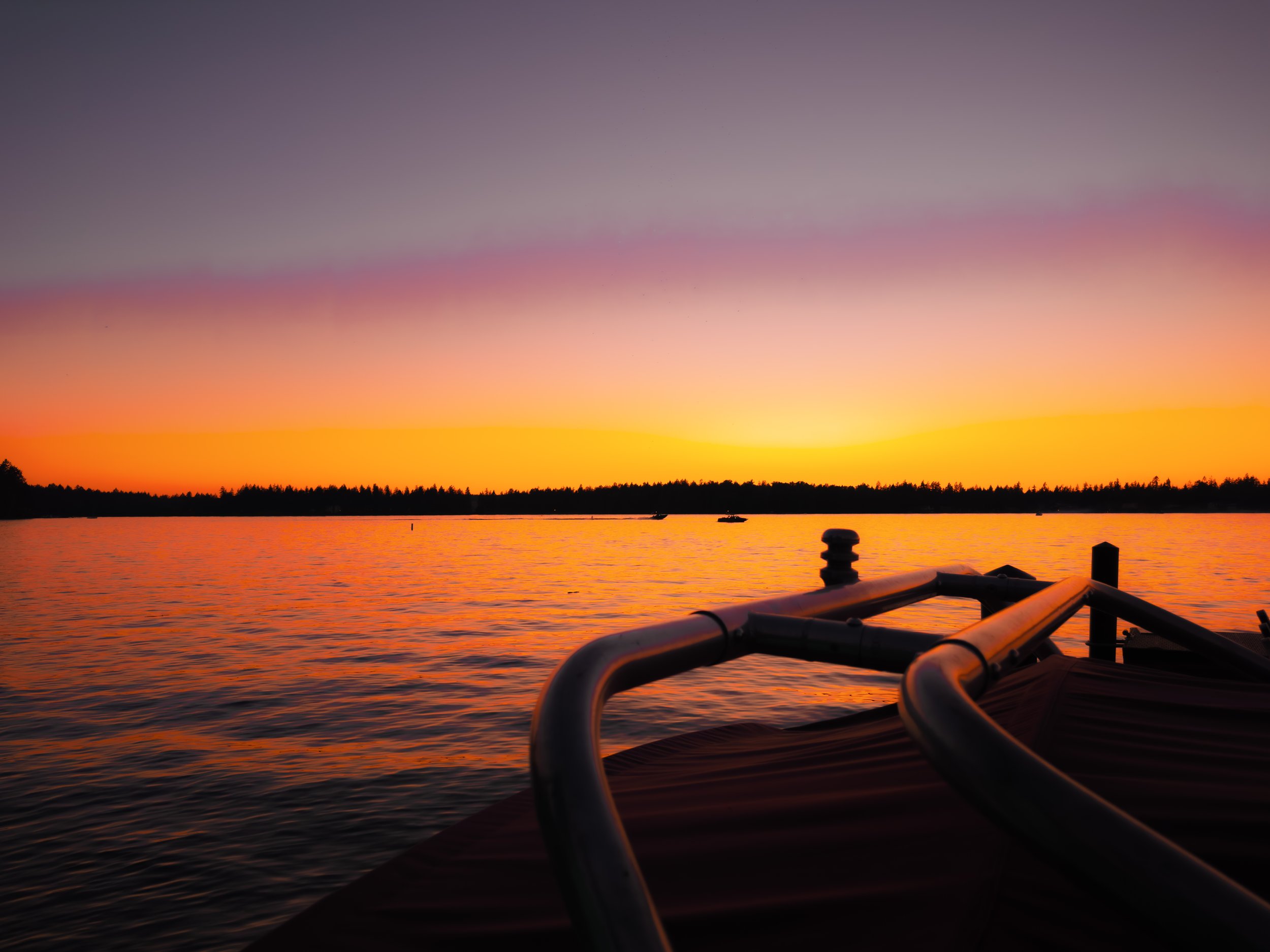 Sunset over American lake