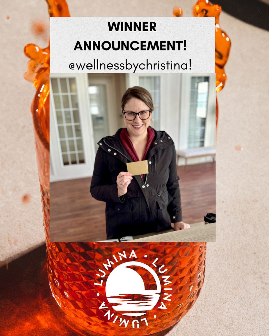 Thank you to everyone who joined in on our Happy Hour&ndash;themed Win-It Wednesday! A big congratulations to our winner @wellnessbychristina! Stay tuned for more fun giveaways and community vibes here at Lumina! #WinItWednesday #HappyHourVibes #Lumi