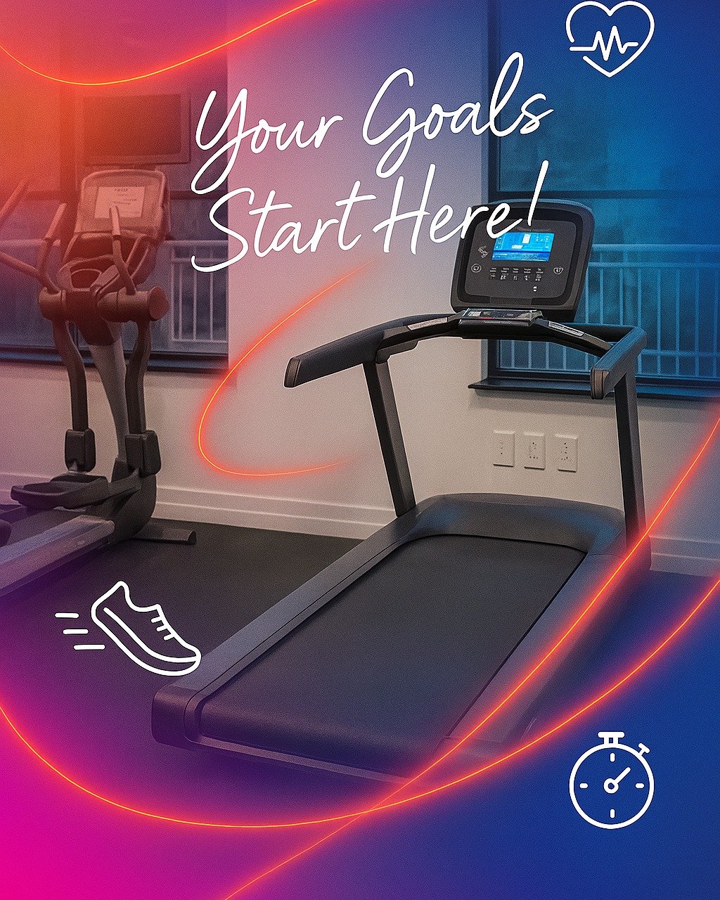Ready to crush your goals? 🏃&zwj;♀️ Our 2 💫New 💫treadmills are ready when you are!
Swipe for beginner's tips and workout ideas! 
#liveatlumina #fitnessgoals #Communityliving #cardiogoals #communityamenities #Runwithus