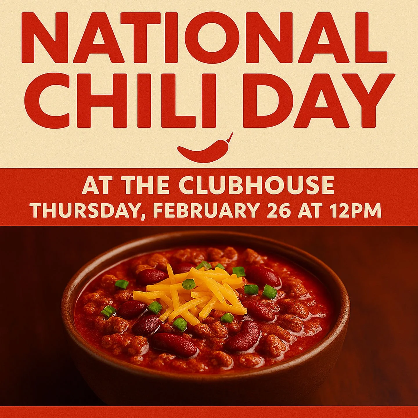 Join us tomorrow for National Chili Day! 🌶️🔥🌶️