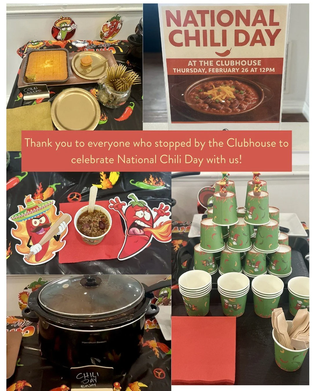 Events like these are what make our community feel like home. Stay tuned for our next resident event! #LuminaLiving #NationalChiliDay #ResidentEvents