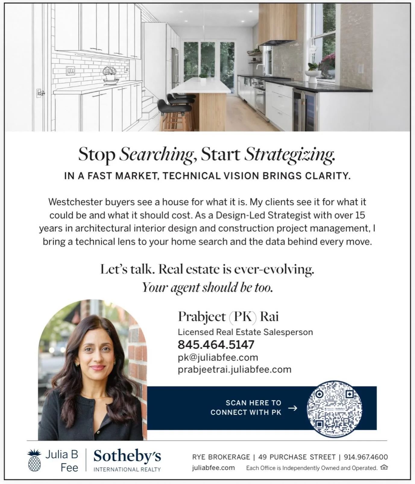 I designed this ad recently, some of you may have seen it in The Rye Record.

It&rsquo;s really about how I think and the kind of agent I am.

In this fast paced market, buyers don&rsquo;t need fluff. They need clarity, speed, and strategy.

When I w