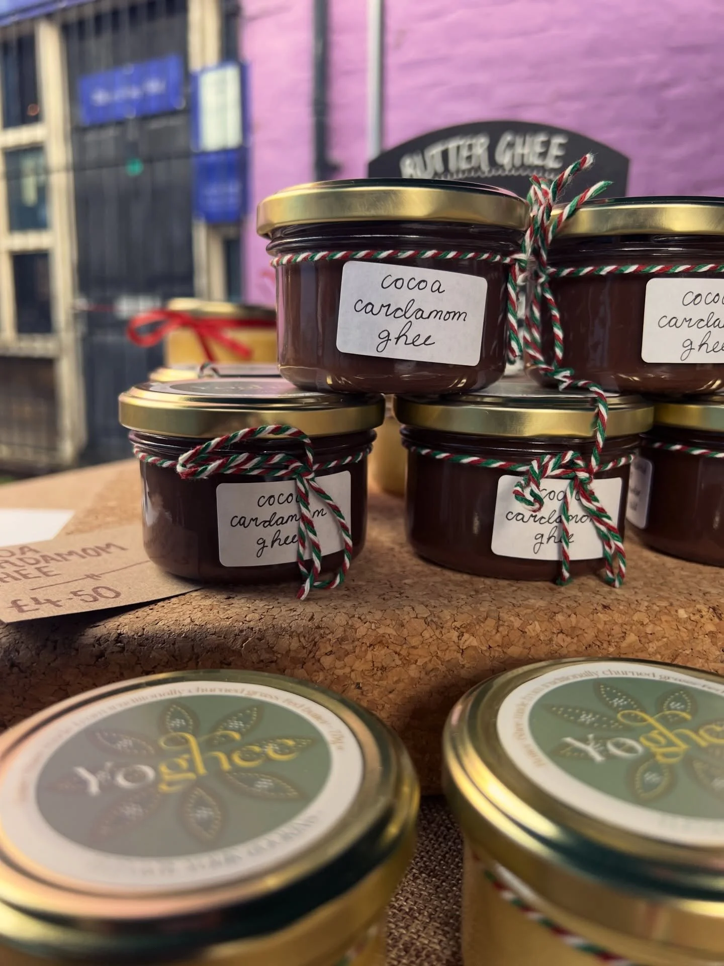 Cocoa cardamom ghee made a first-time, surprise appearance @parklane.market yesterday and it was a sell-out! 🤎 only a few spoonfuls of it made it back home (the sampling jar!) and I&rsquo;m enjoying it in my coffee this morning&hellip;delicious! ☕️ 