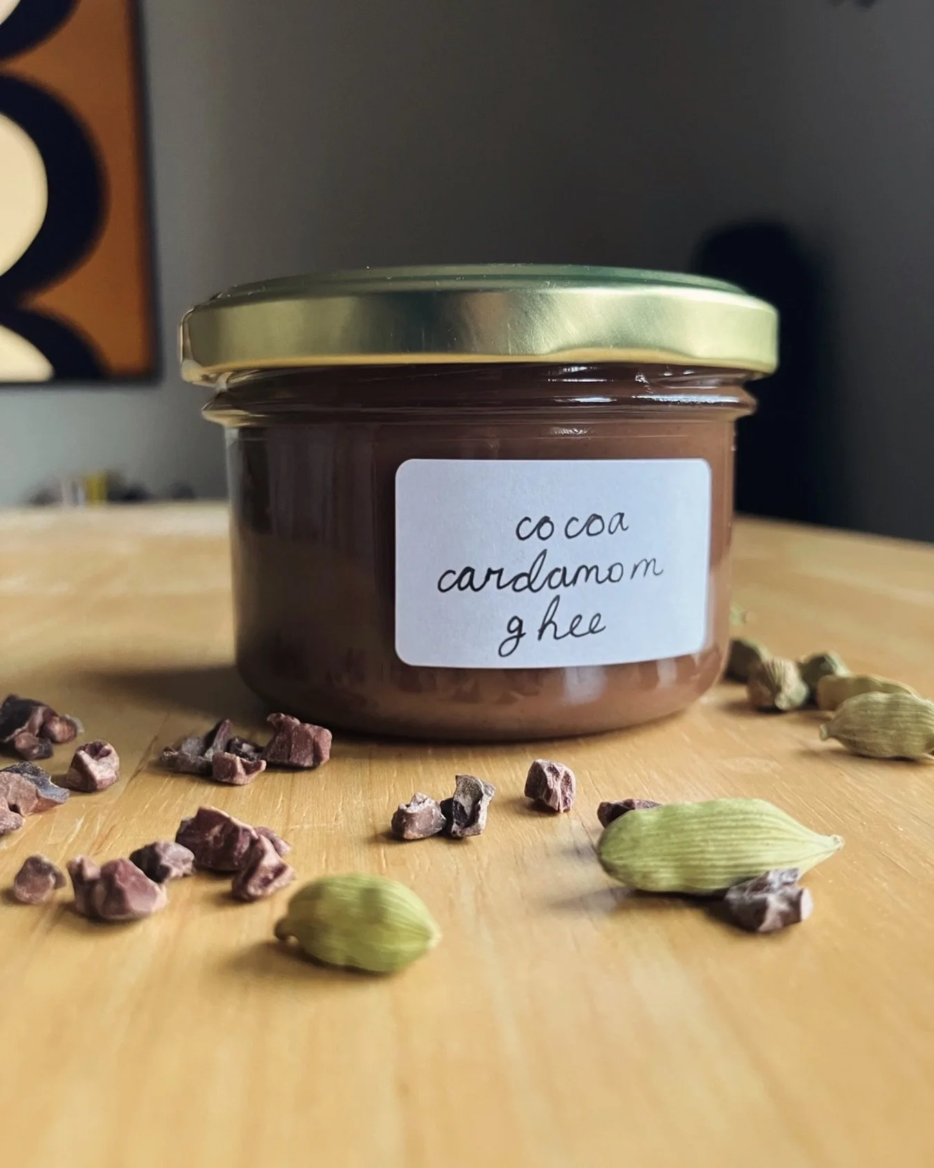 Cocoa Cardamom Ghee is now live on the online store! 🤎 

This isn&rsquo;t your everyday cooking ghee&mdash;though I have used it to to cook crepes and pancakes (divine). Think more: spreading, stirring into hot drinks, or honestly&hellip;straight of