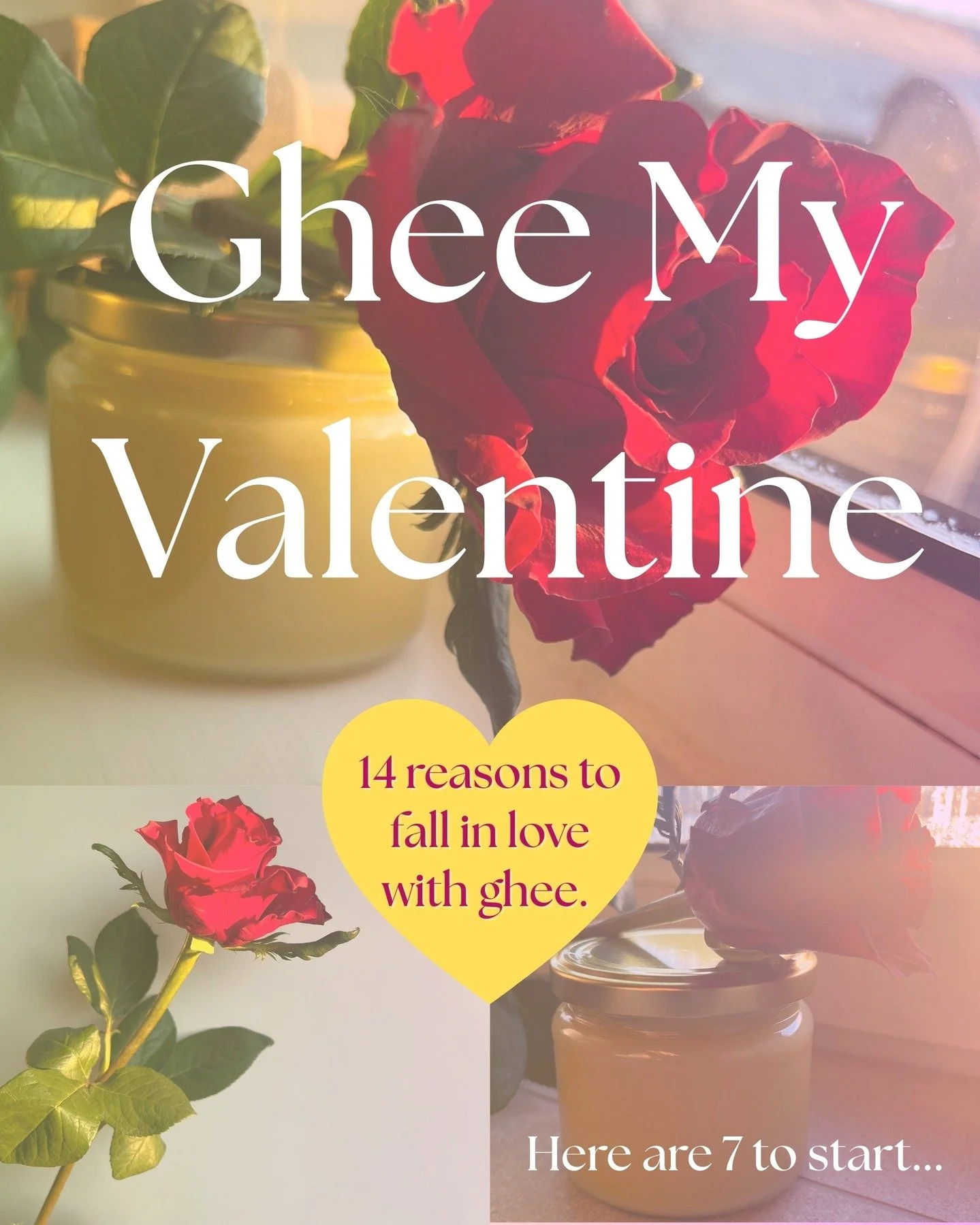 🌹 Ghee my Valentine 🌹 &mdash; 7 reasons why ghee deserves a place in your heart (and kitchen!)

The full 14 are waiting on the blog.

✨ Link in bio.

#Yoghee #SpreadTheLove #HappyValentines