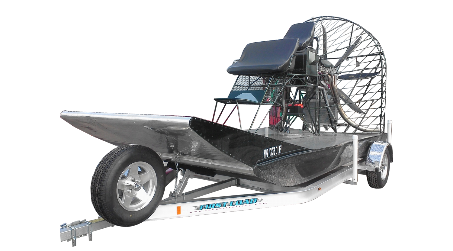 Rocket Marine adjustable air boat trailer