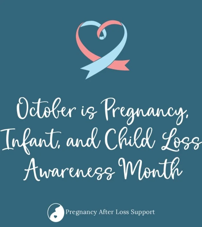 poster for october pregnancy, infant, and child loss awareness month