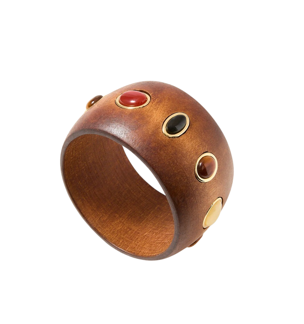 Wood Embellished Bangle