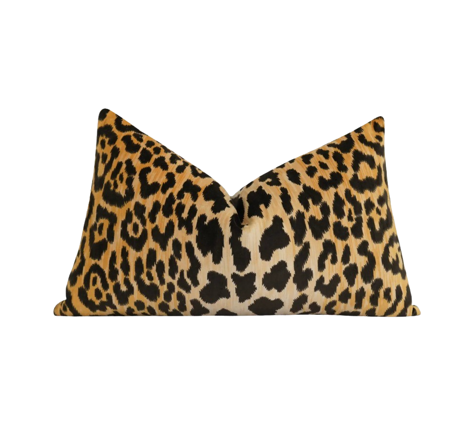 Lumbar Cheetah Velvet Pillow Cover