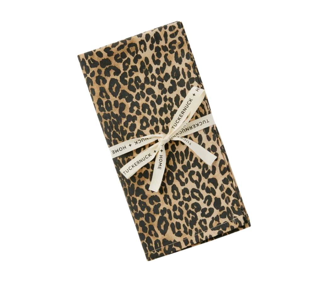 Tuckernuck Home Leopard Printed Napkins Set of 4