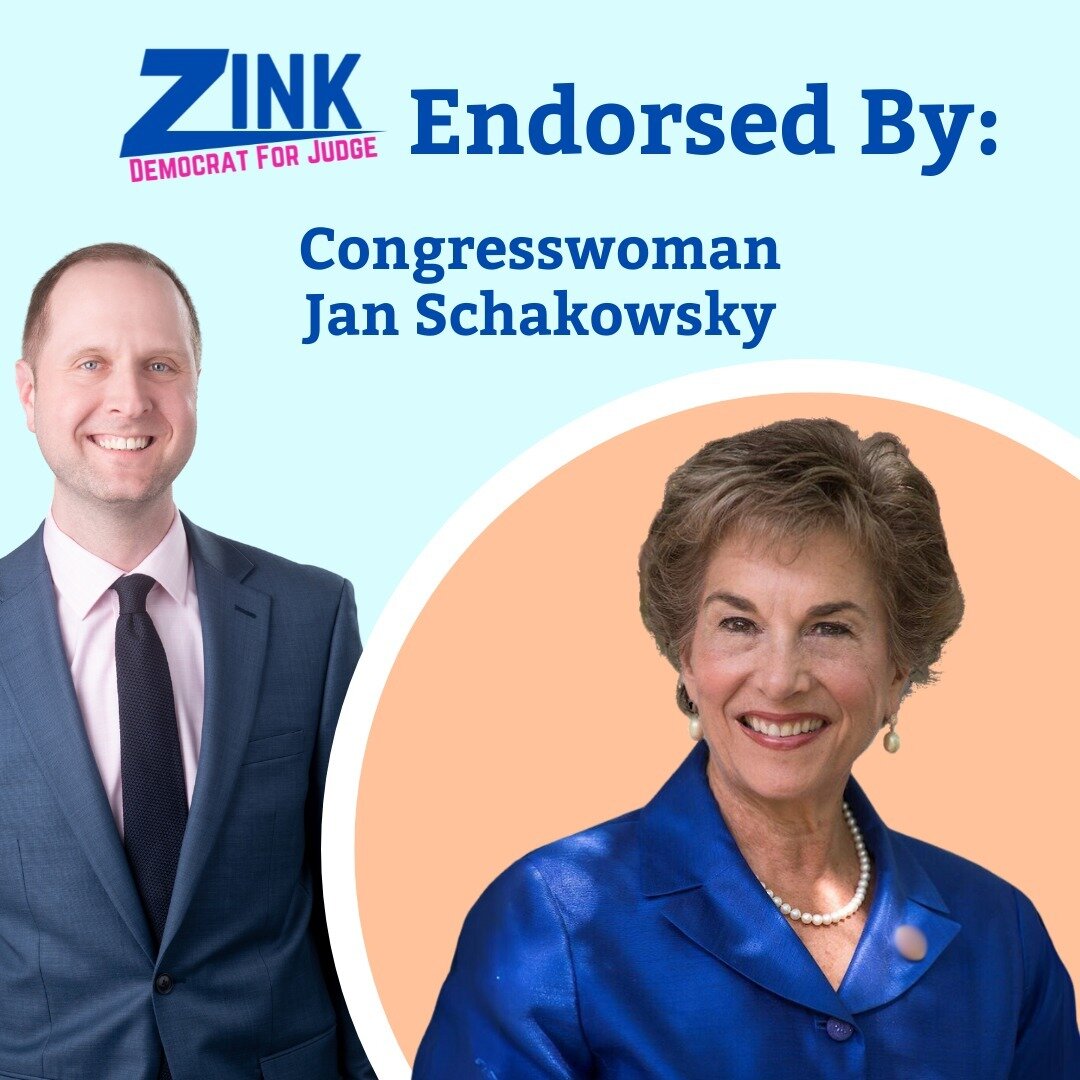 🚨Endorsement Announcement🚨

Excited to announce that my Congresswoman and dear friend, Jan Schakowsky is officially on Team Zink! Congresswoman, thank you so much for all the support you've shown me over the years. You have taught me countless less