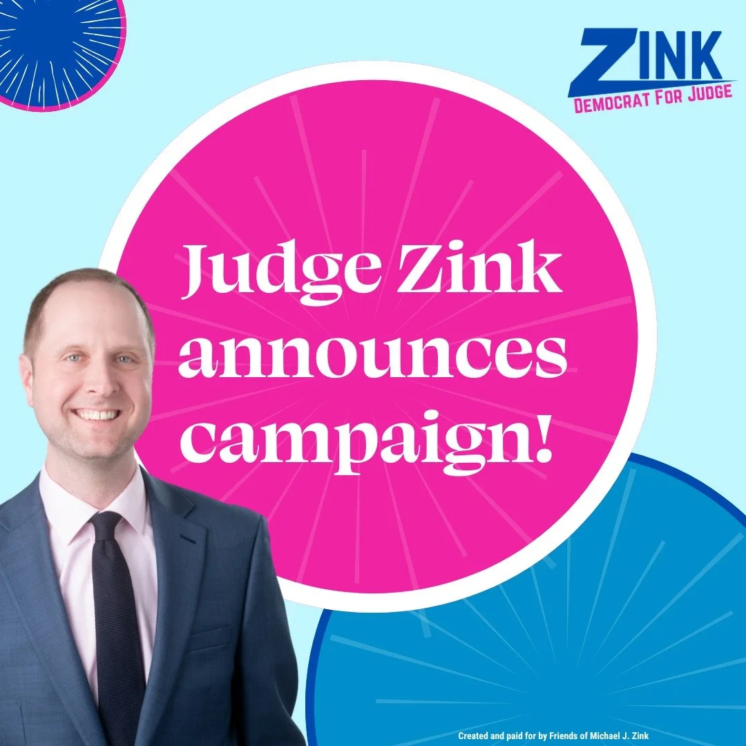 📣 Big News! Judge Michael J. Zink is officially running to continue serving the 20th Subcircuit of Cook County! Appointed by the Illinois Supreme Court in 2024, Michael has brought integrity, fairness, and heart to the bench &mdash; and now he&rsquo