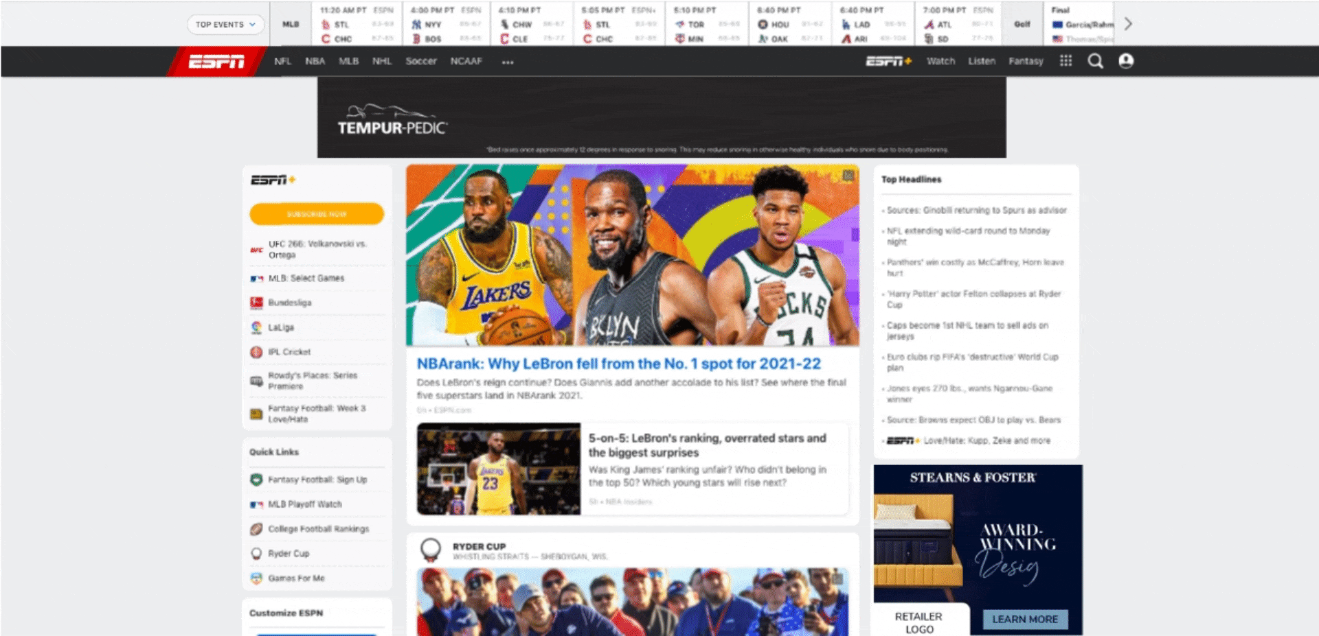 ESPN Site With Google Display Placement.gif