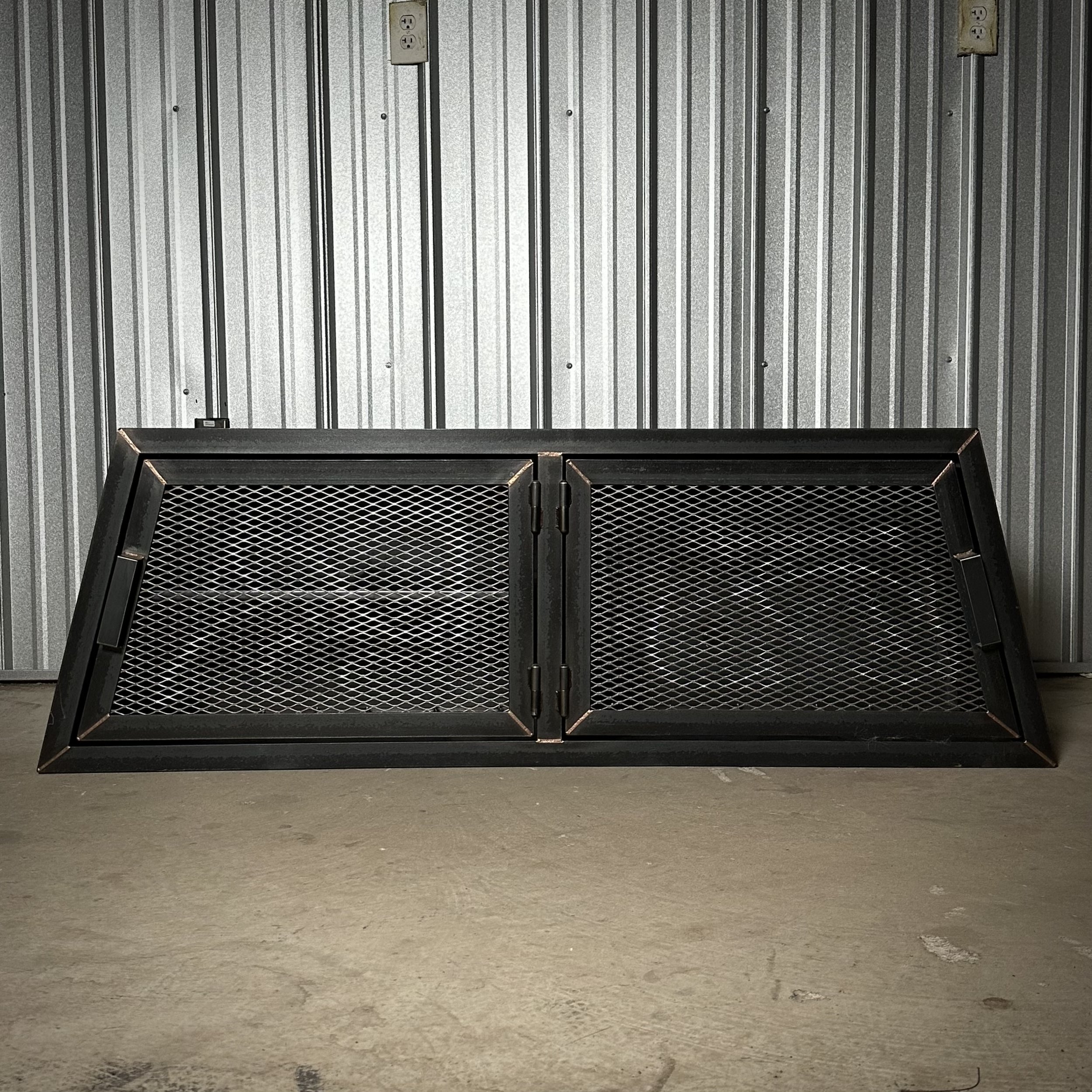industrial waterfall media console