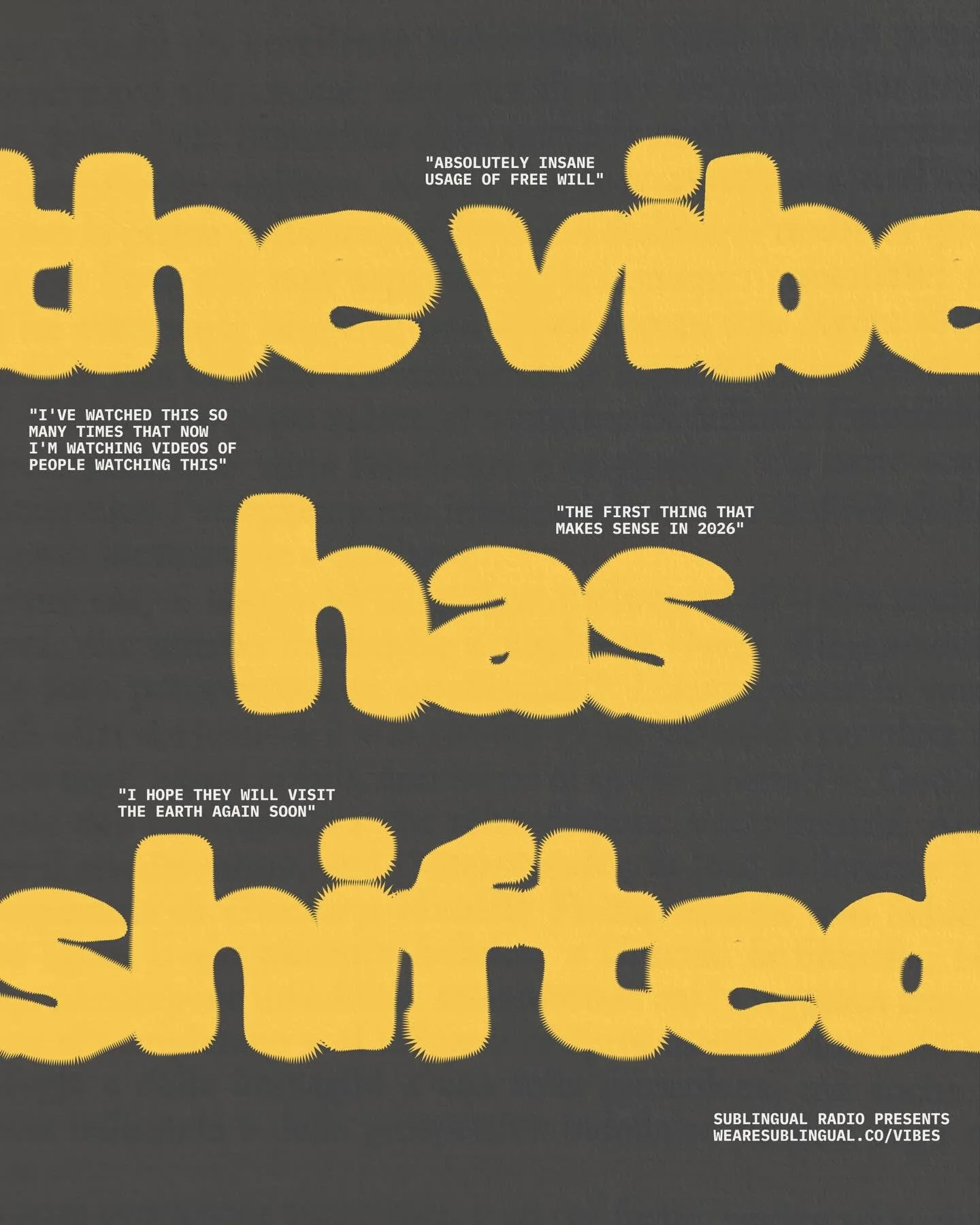 These are real comments. From real people. About real music.&nbsp;We wrote a zine about why this is happening.

wearesublingual.co/vibe

#anginedepoitrine #mathrock #thevibeshift #microtonalmusic #kexp