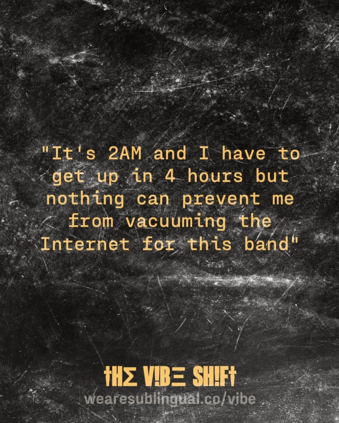 This is what devotion looks like in 2026.

wearesublingual.co/vibe

#anginedepoitrine #thevibeshift #kexp #microtonalmusic #futureofmusic
