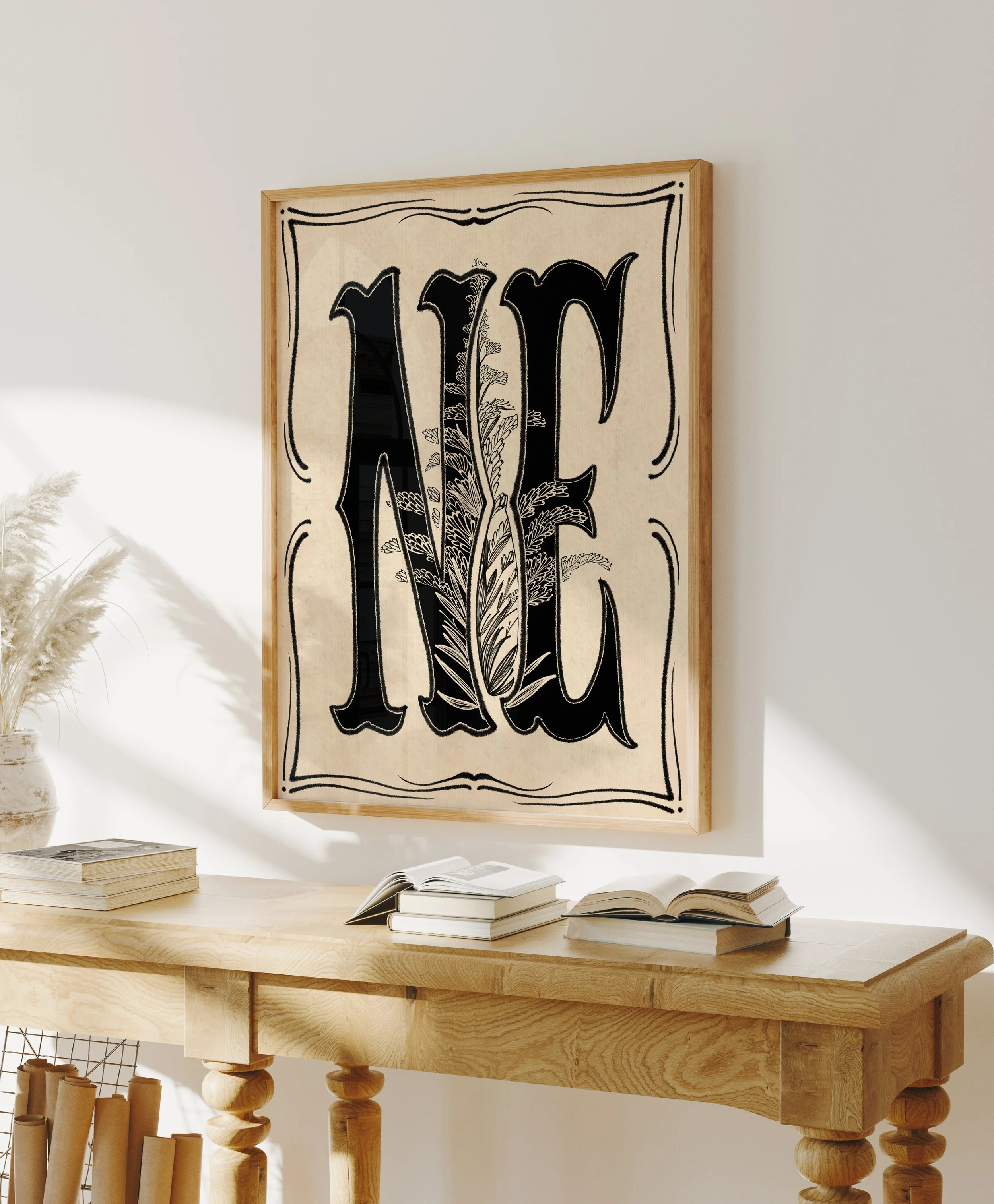 Nebraska - Typography - Large Letters