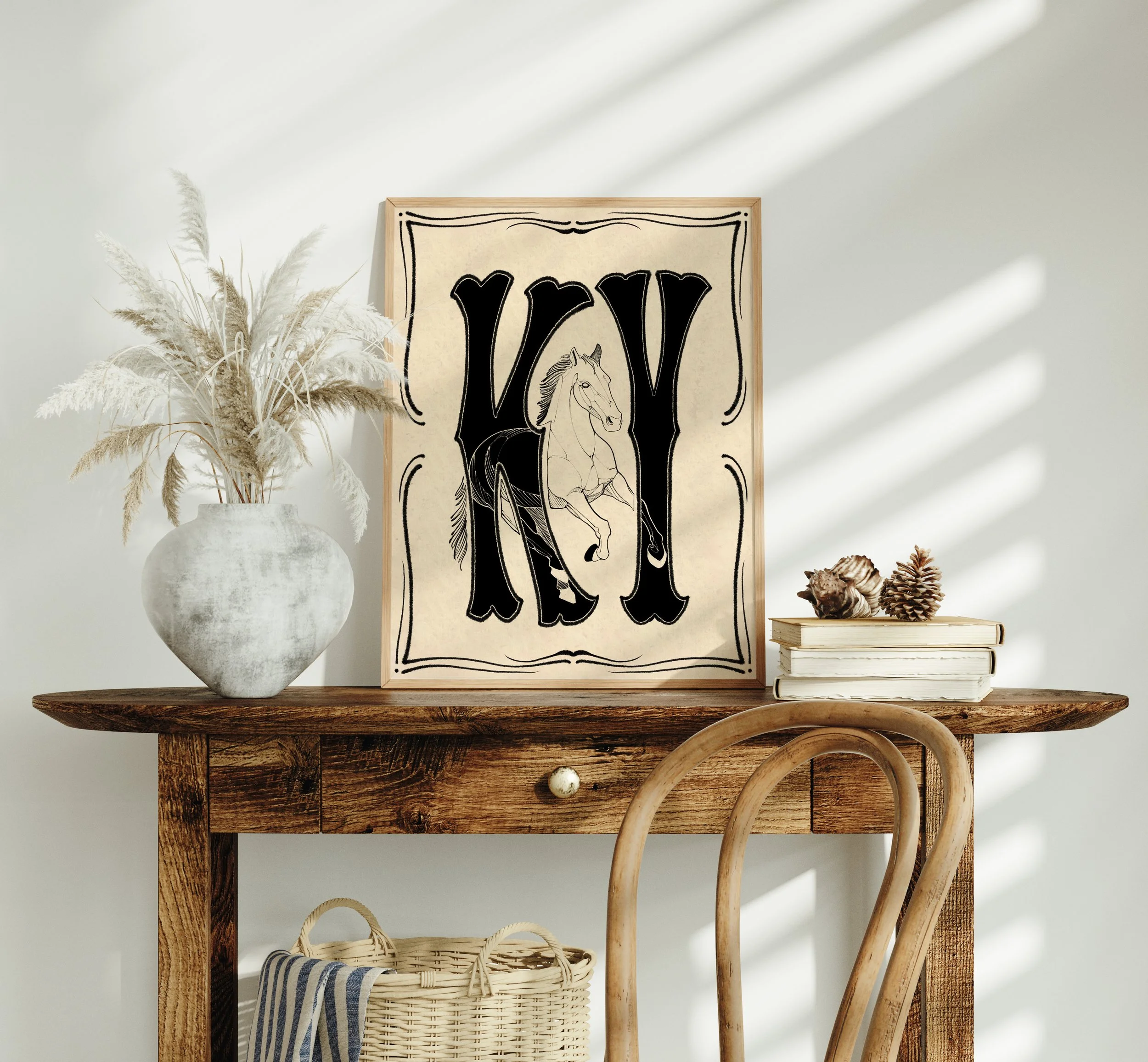 Kentucky - Typography - Large Letters