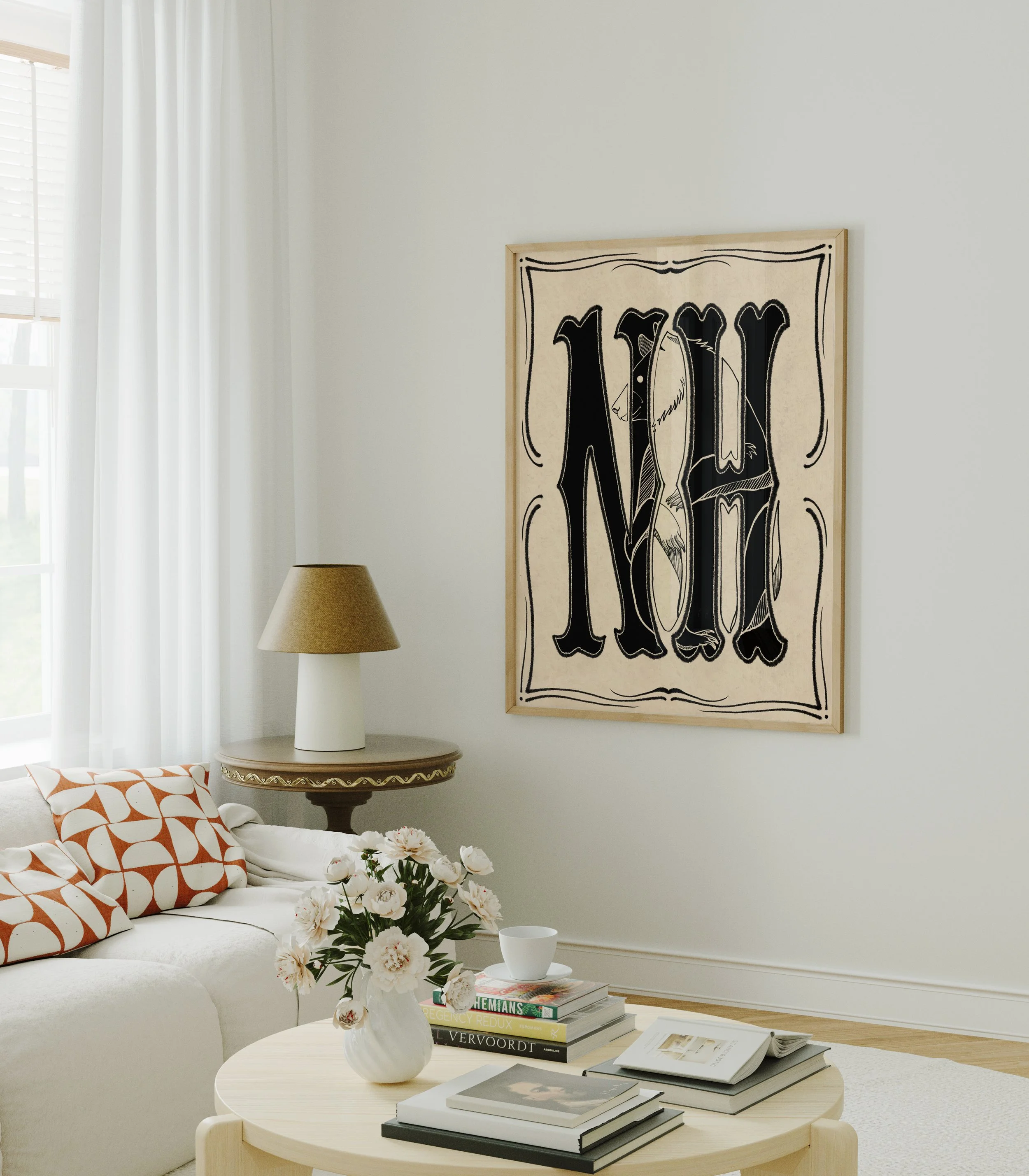 New Hampshire - Typography - Large Letters