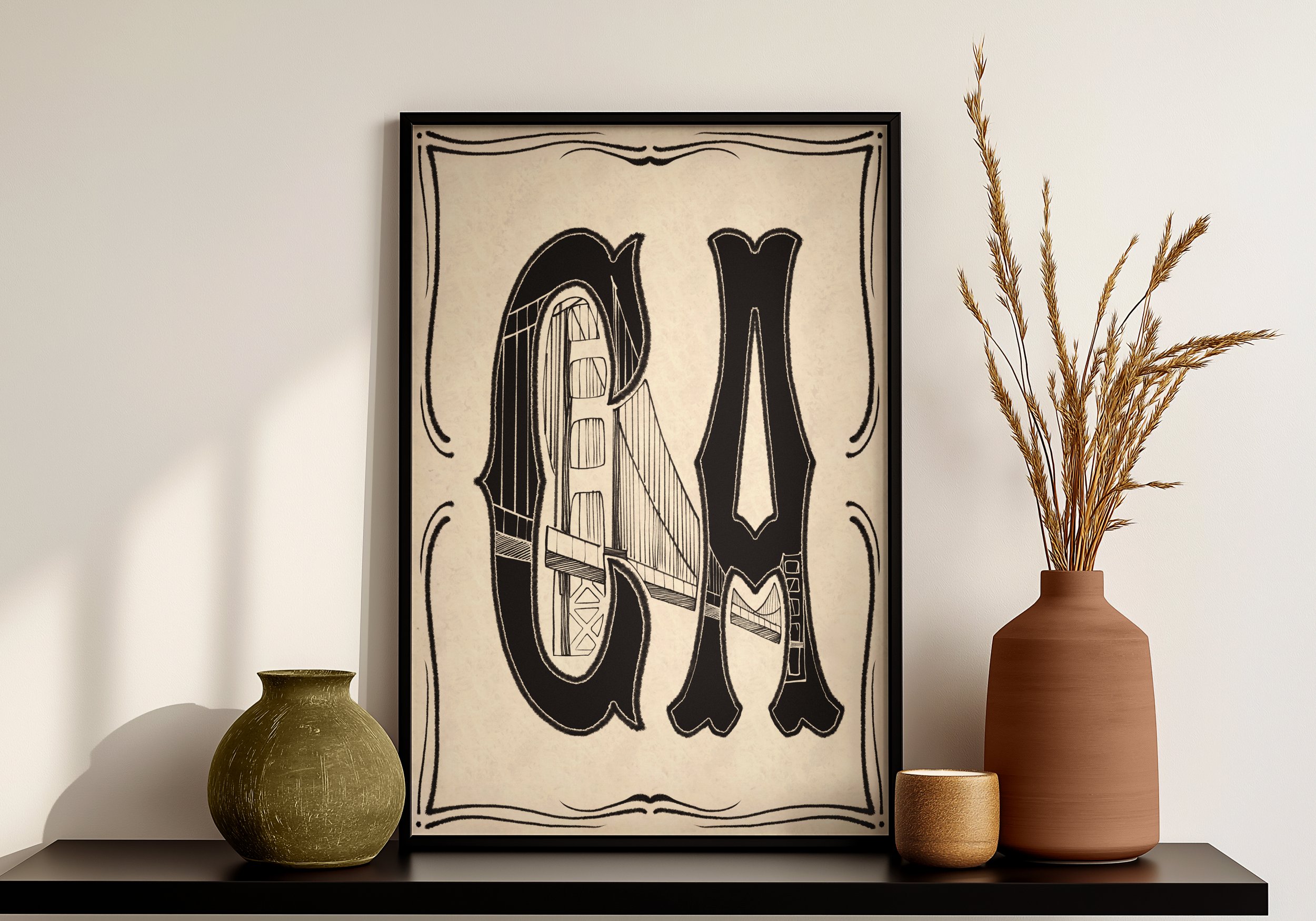 California - Typography - Large Letters