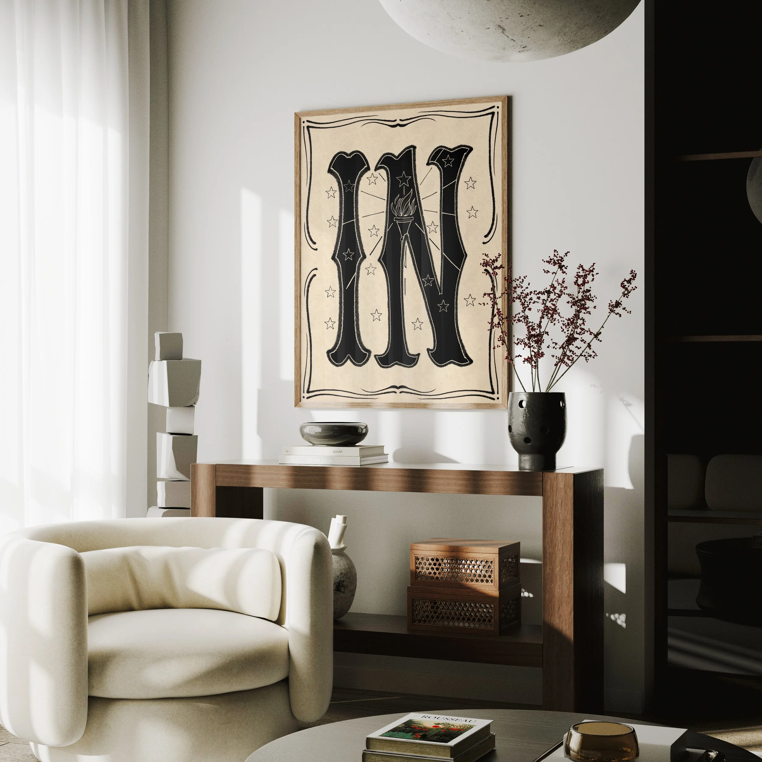 Indiana - Typography - Large Letters