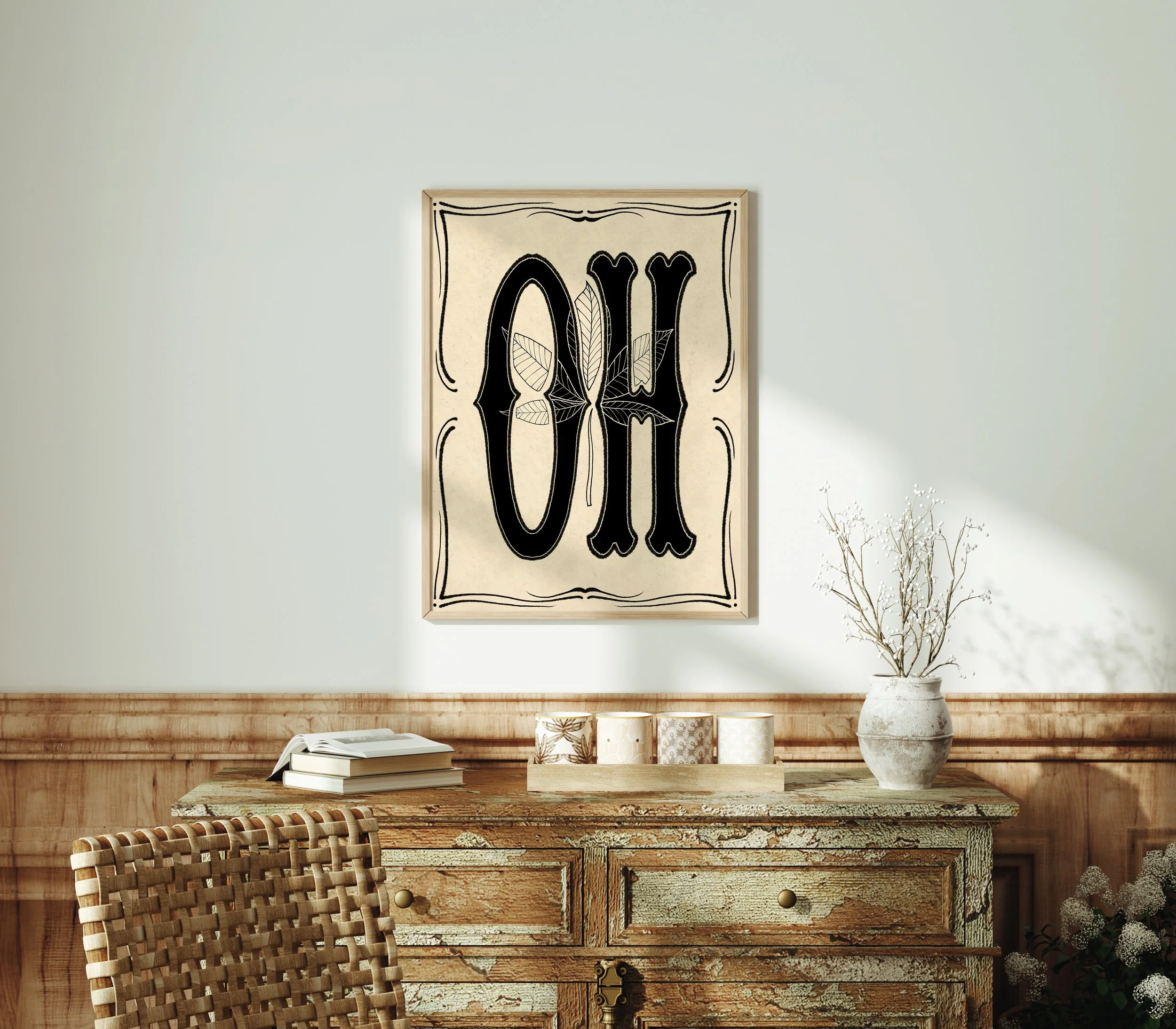 Ohio - Typography - Large Letters