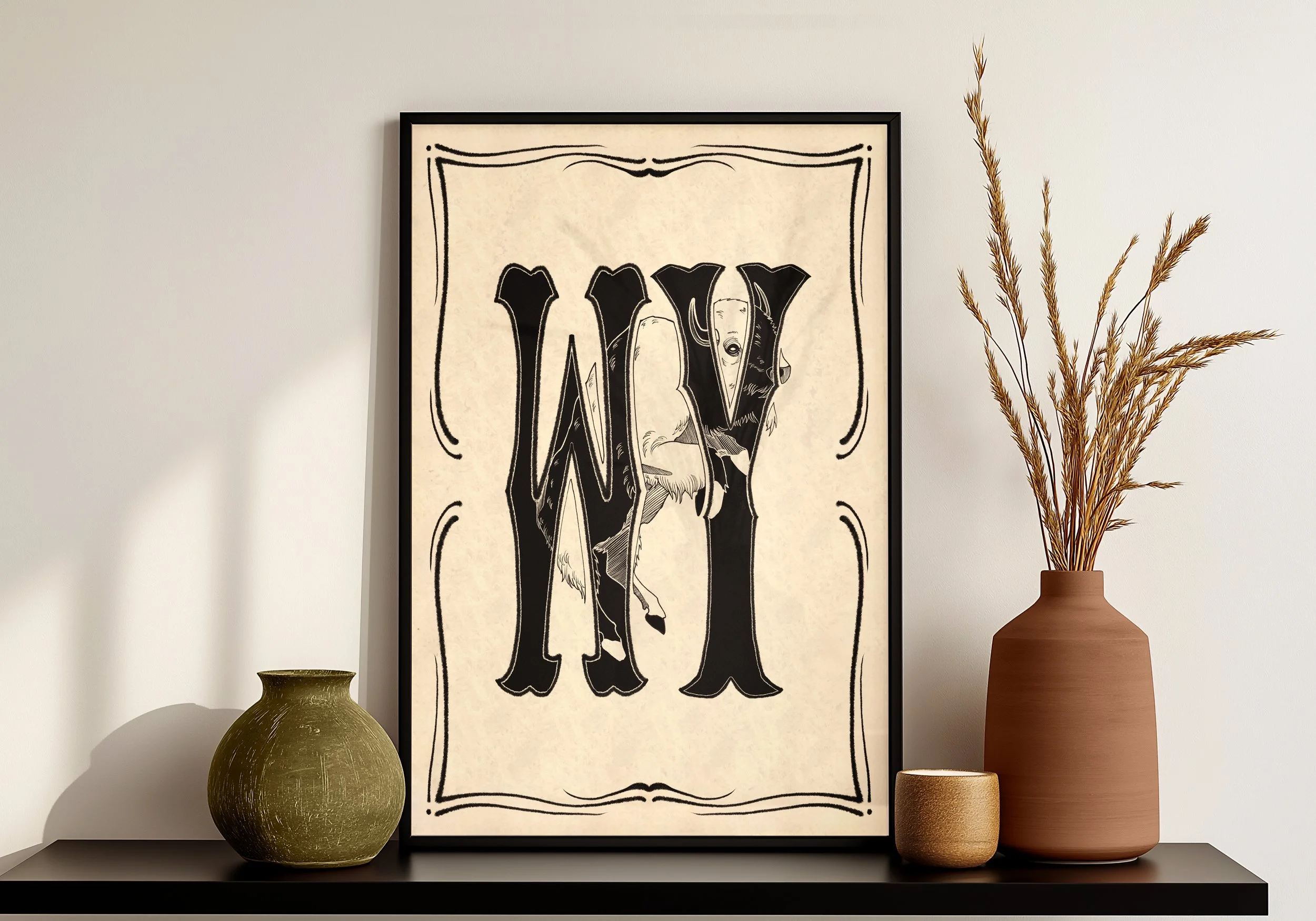 Wyoming - Typography - Large Letters