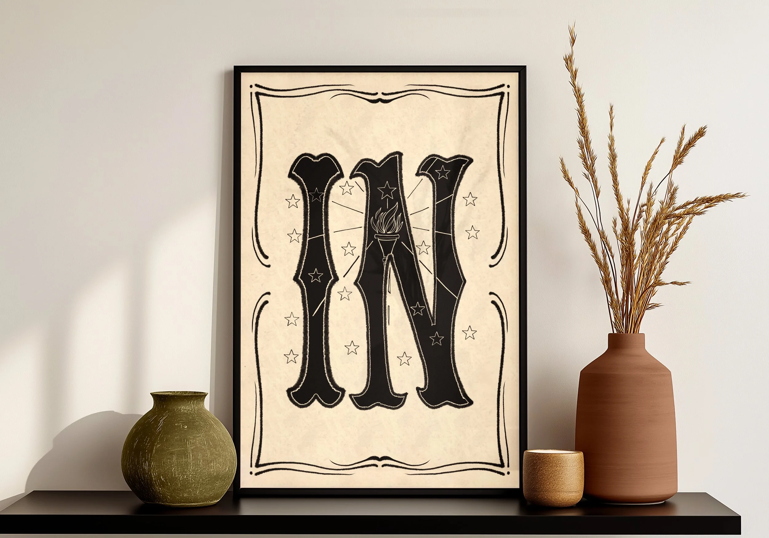 Indiana - Typography - Large Letters