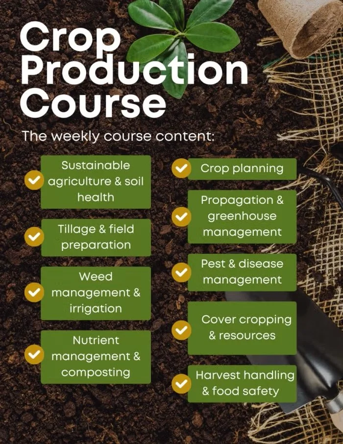 New Entry Sustainable Farm Project - Crop Production Course