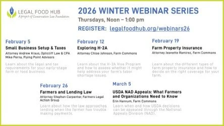 Legal Food Hub Webinar Series