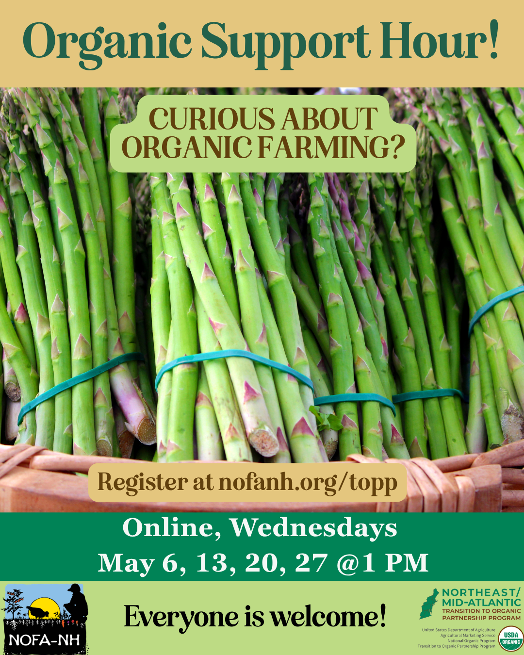 Organic Support Hour - Weekly, Online 