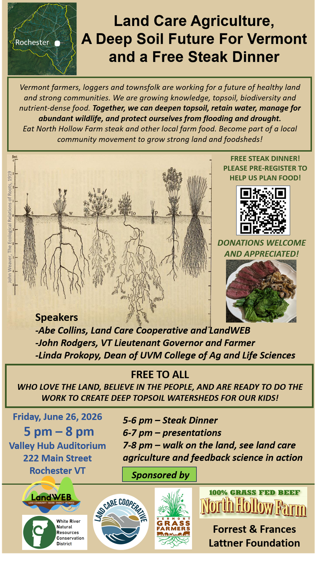 Land Care Agriculture, a Deep Soil for Vermont, and a Free Steak Dinner