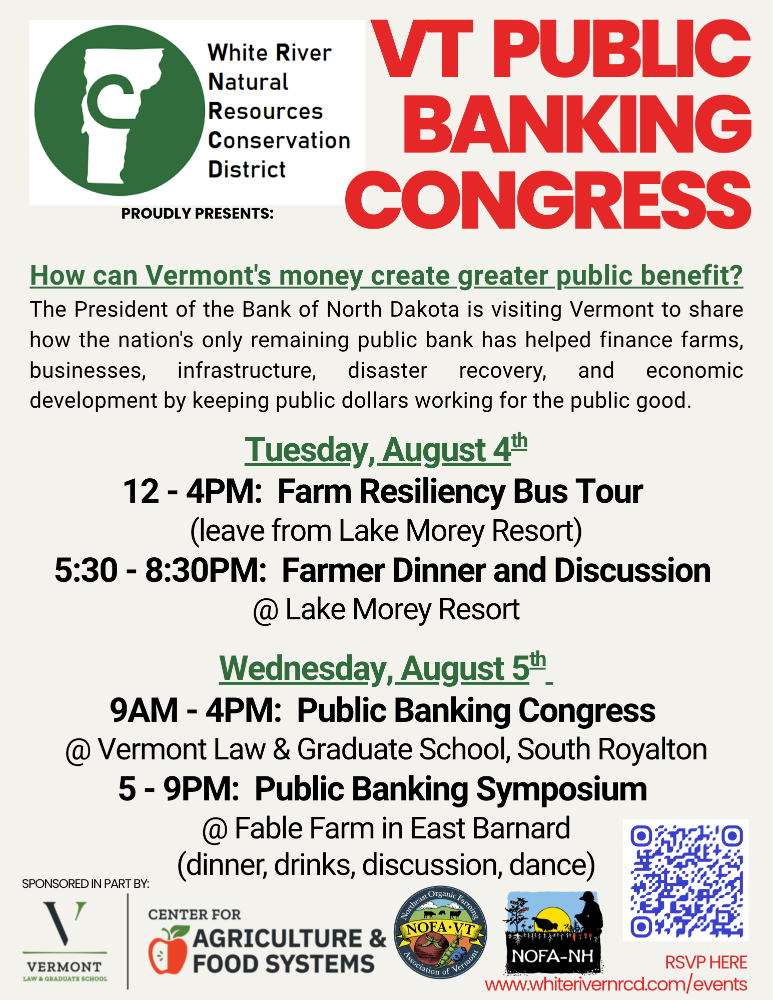 Vermont Public Banking Congress