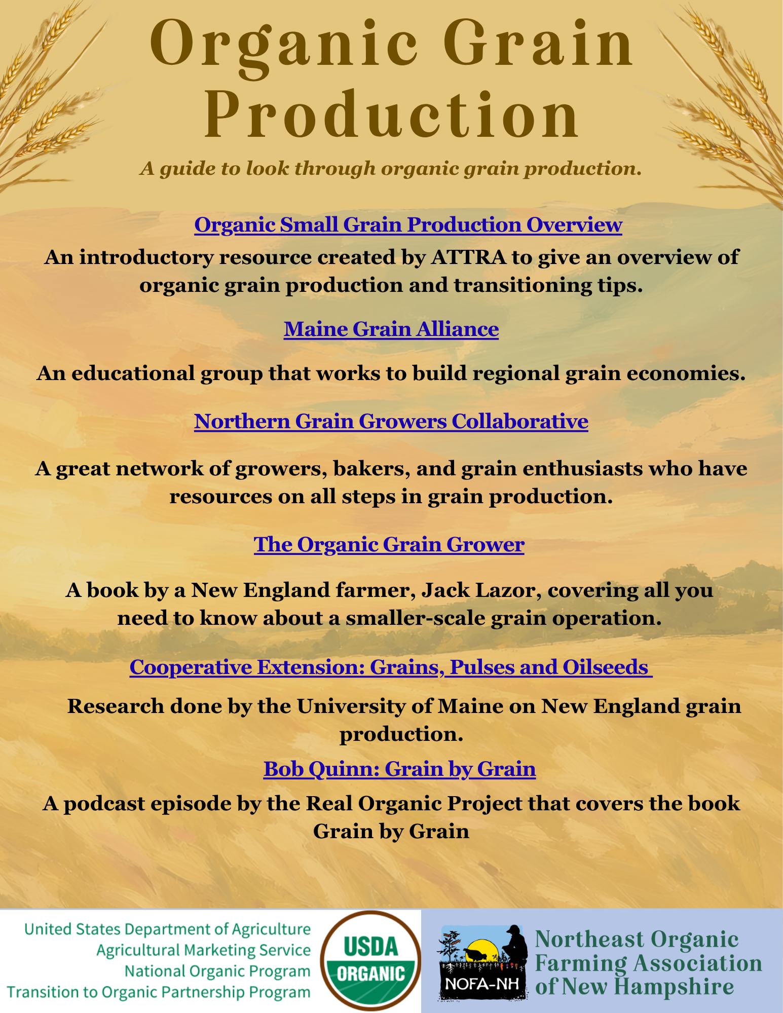 Organic Grain Production