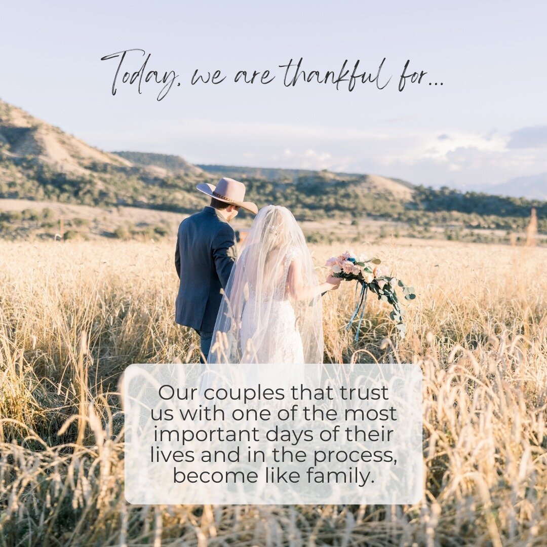 Every year we meet so many amazing people and building genuine relationships with both our couples and the vendors they choose is one of our favorite things about our job. 

To our couples, thank you for choosing us. We care deeply about bringing to 