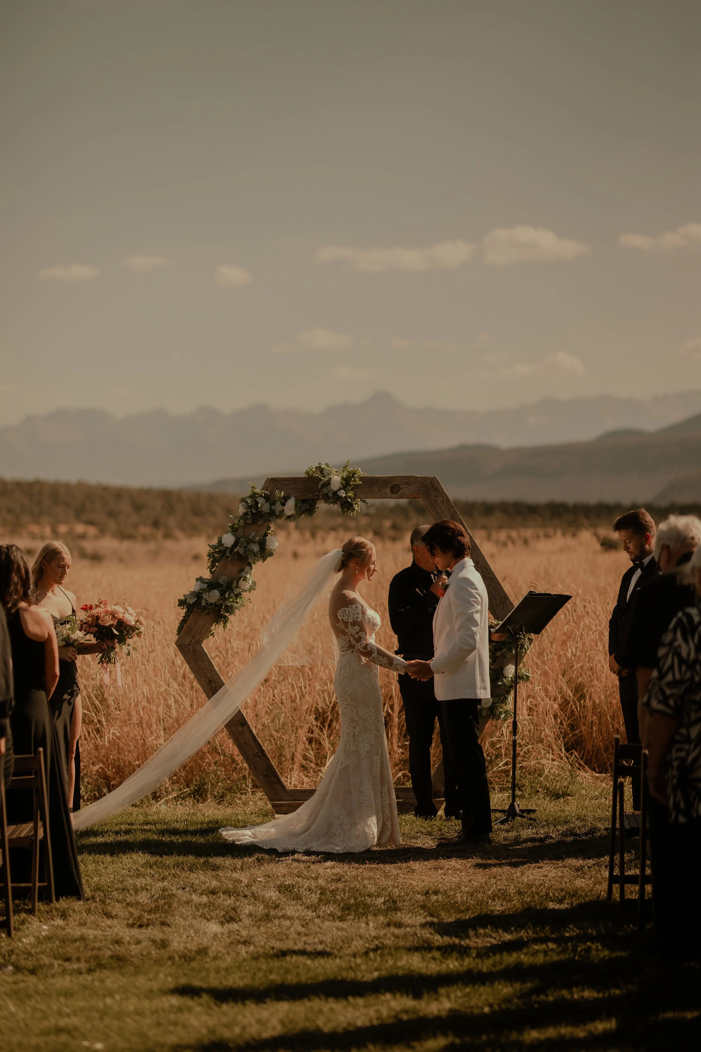 Outdoor Colorado mountain wedding ceremony