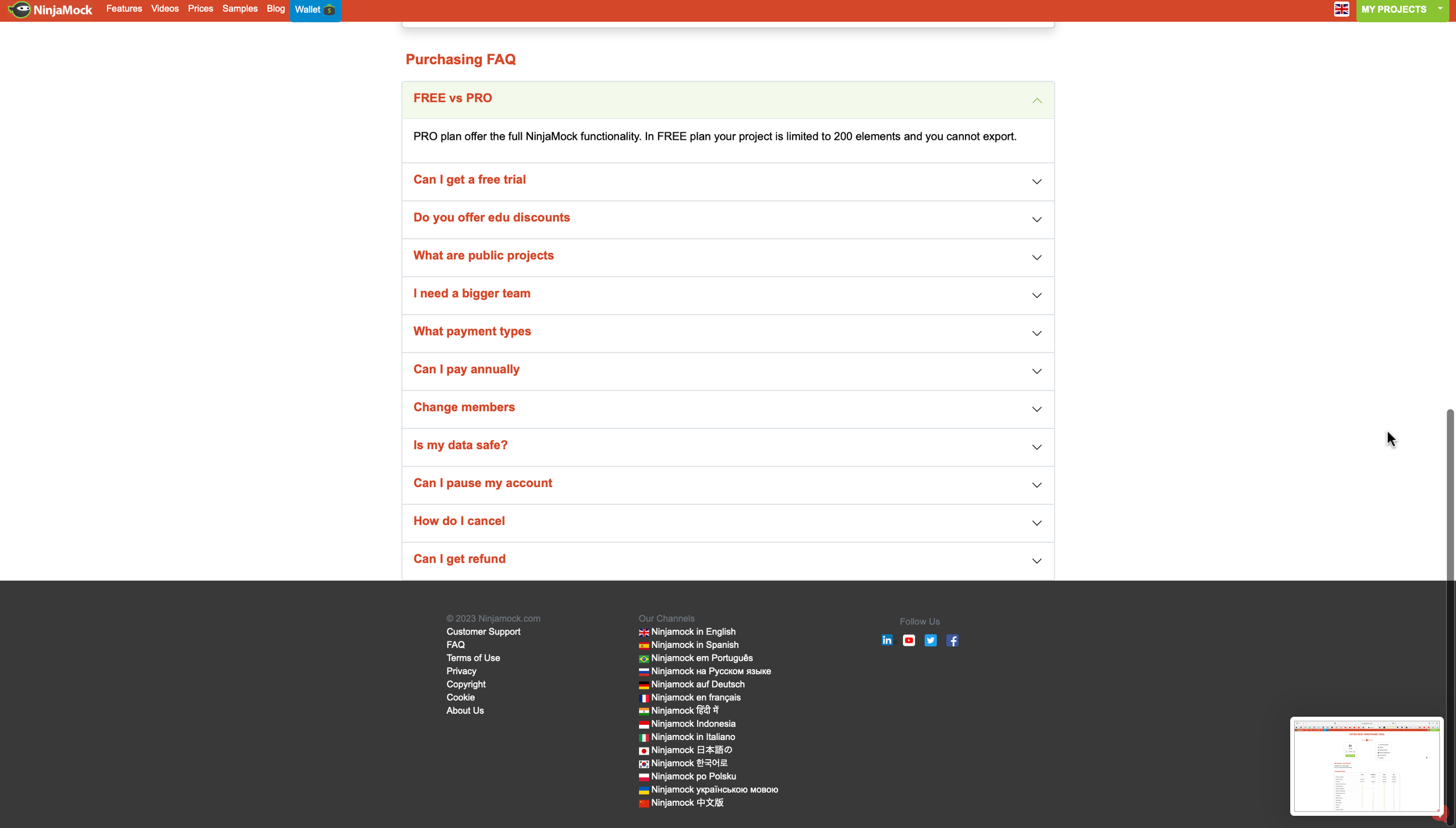 Original Account Types FAQ:
Bellow payment options is the FAQ section for accounts and payment options.