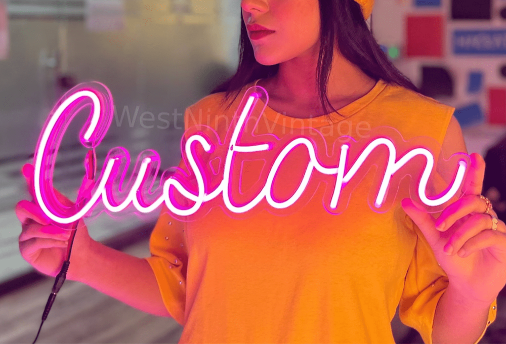 A neon sign of their podcast or business name by WestNinthVintage