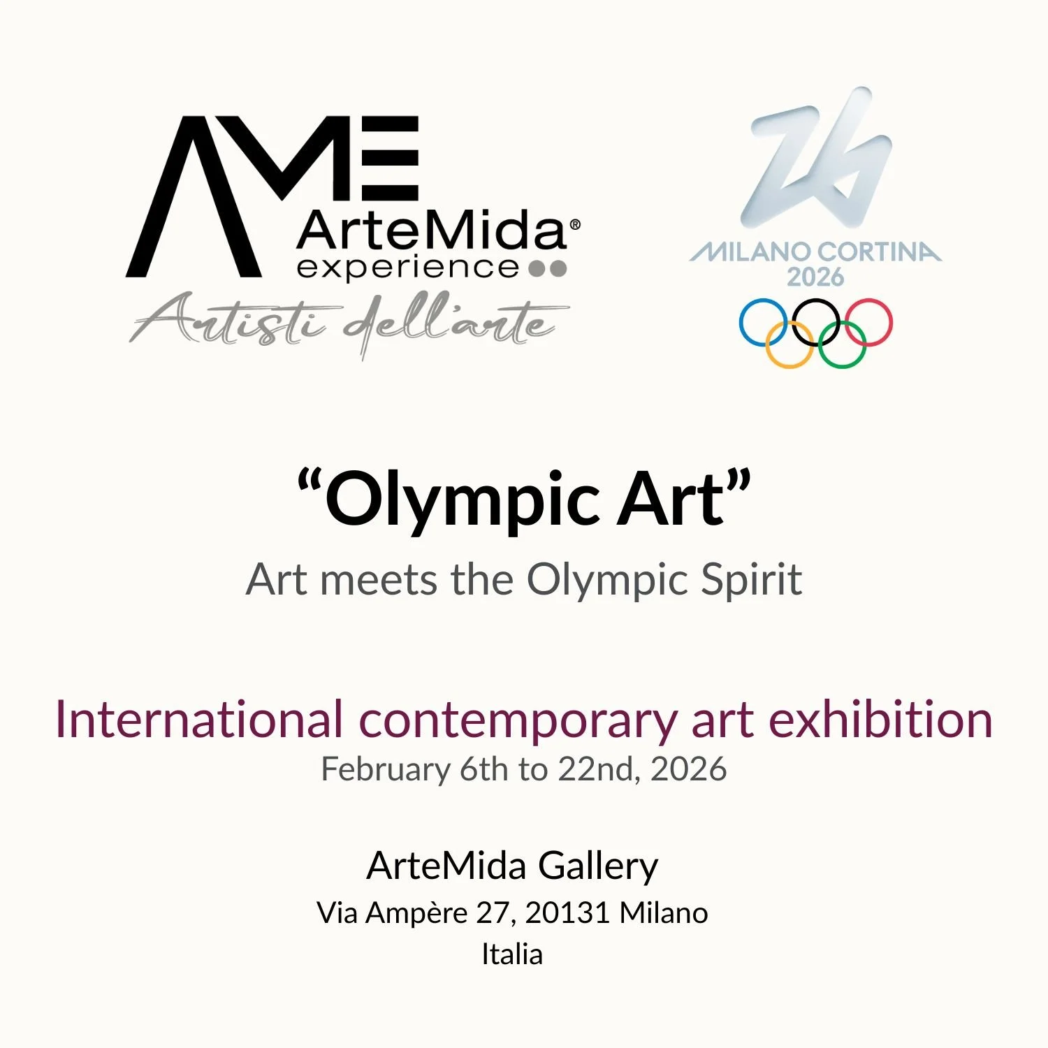 Olympic Art Exhibition Information Poster