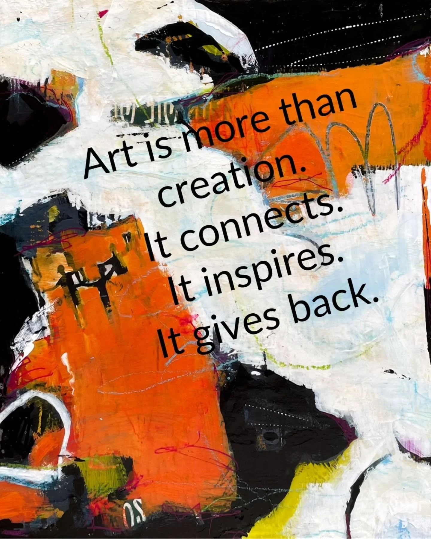 Kunst ist f&uuml;r mich Ausdruck von Verbindung, Empathie und Verantwortung &ndash; sie zeigt Haltung und Commitment 🧡 🎨

Schon immer spende ich 10% meiner Kunstverk&auml;ufe, um Organisationen zu unterst&uuml;tzen, die meine Werte teilen.

Aufgrun