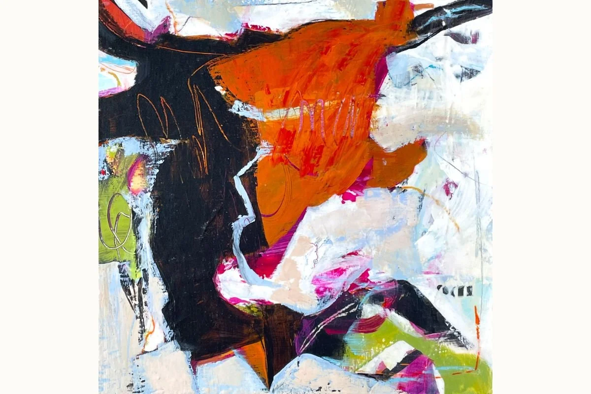 5700 Miles From Sausalito 15 - Small mixed media abstract artwork