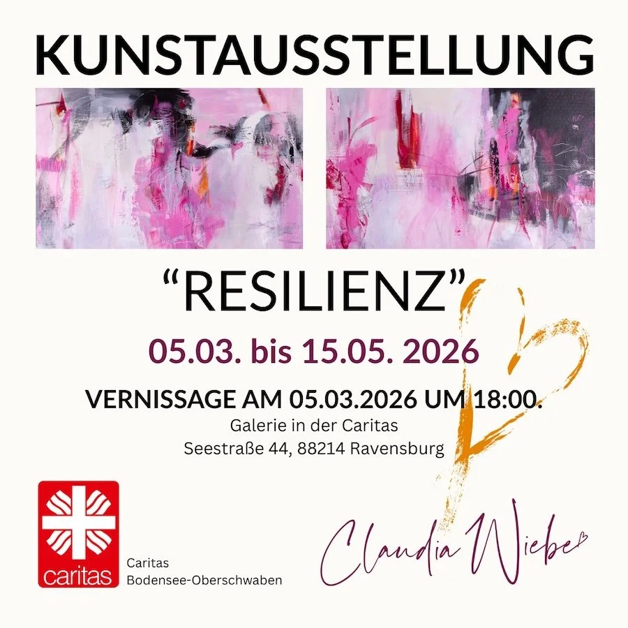 Poster for the "Resilienz" art exhibition in Ravensburg