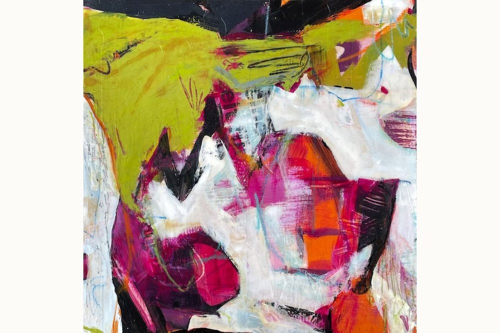 5700 Miles From Sausalito 9 - Small abstract painting