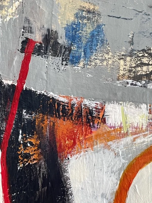 Detail close-up of abstract artwork Grounded 1