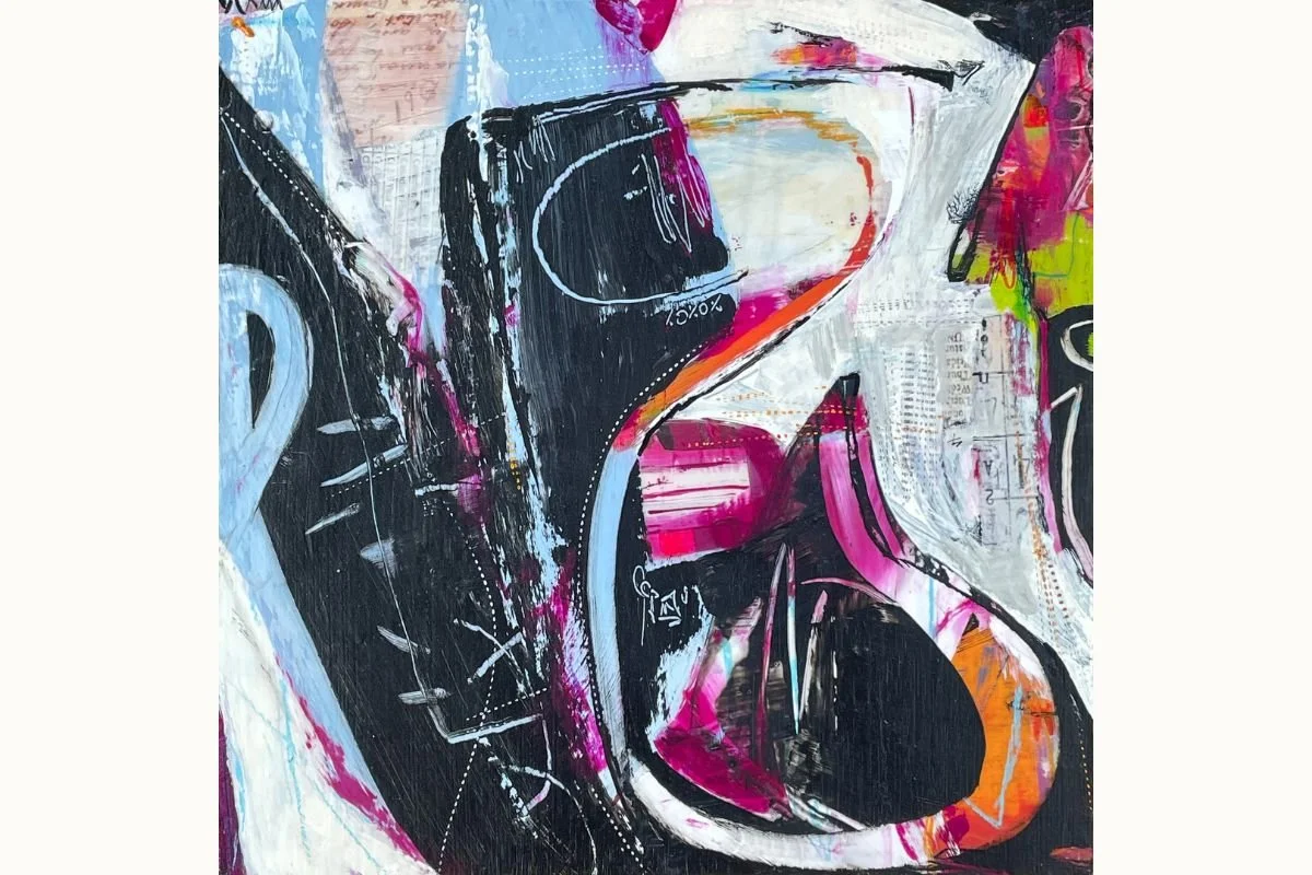 5700 Miles From Sausalito 13 - Small abstract painting