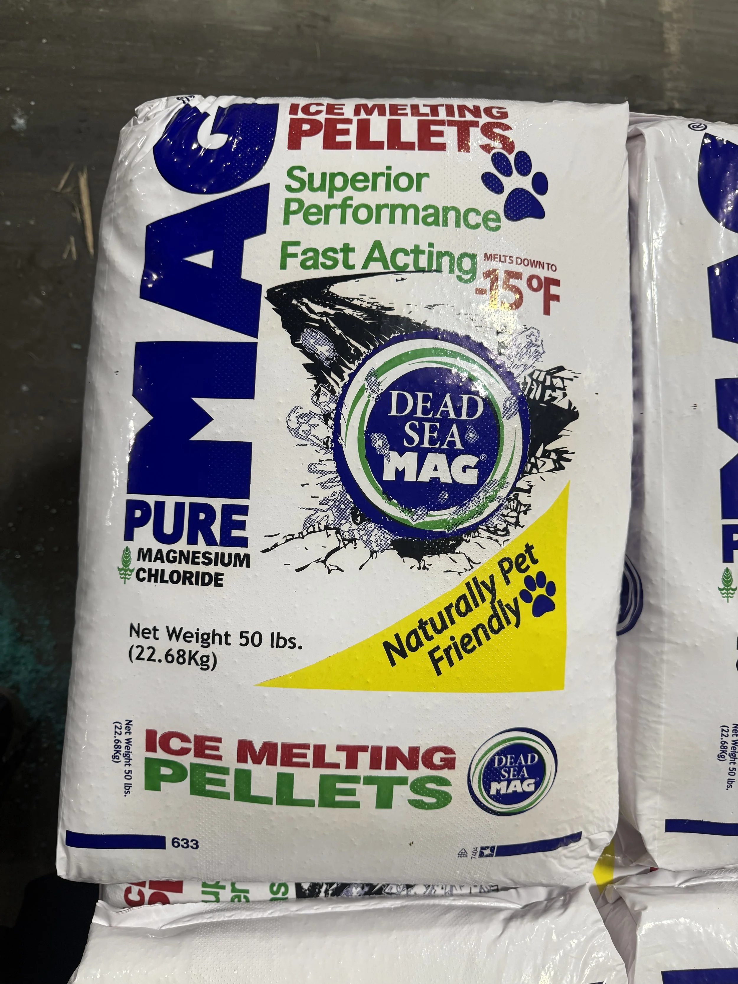 Dead Sea MAG Pure Magnesium Chloride Ice Melt Pellets – 50 lb Bag