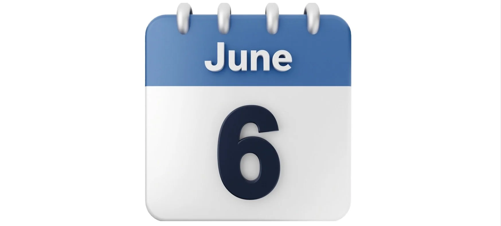 Calendar date of June 6