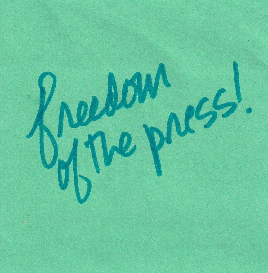 Freedom of the press!