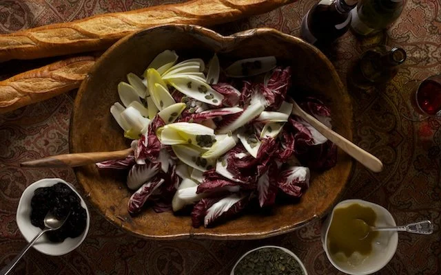 Paulette Tavormina for The Beekman 1802 — featuring Belgian endive and radicchio salad ingredients — from From The Beekman 1802 Heirloom Vegetable Cookbook.
