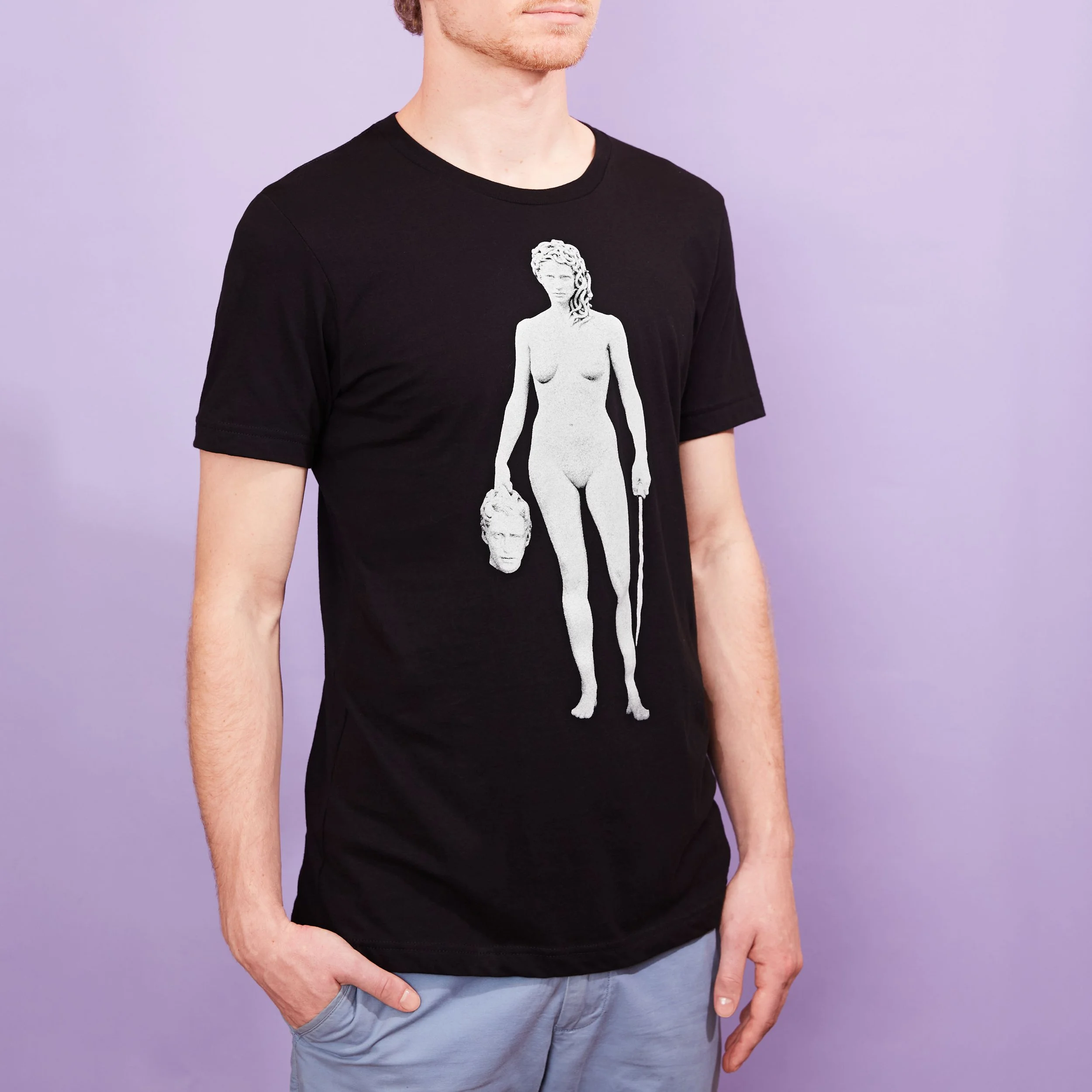 Medusa With The Head of Perseus Screen Print Crewneck Sweatshirt | MWTH ...